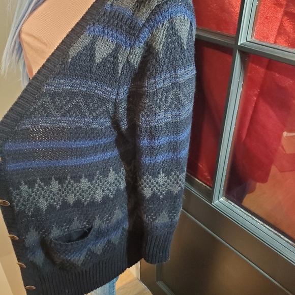 FYLO Long Knit Button Up Sweater - Picture 5 of 8